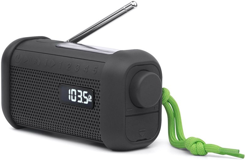 Rádioprijímač MUSE MH-08 MB s dynamom, čierna farba