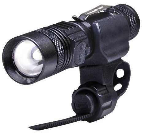 Lampáš Solight s cyklo držiakom, 400lm, fokus, Li-Ion, USB čierna