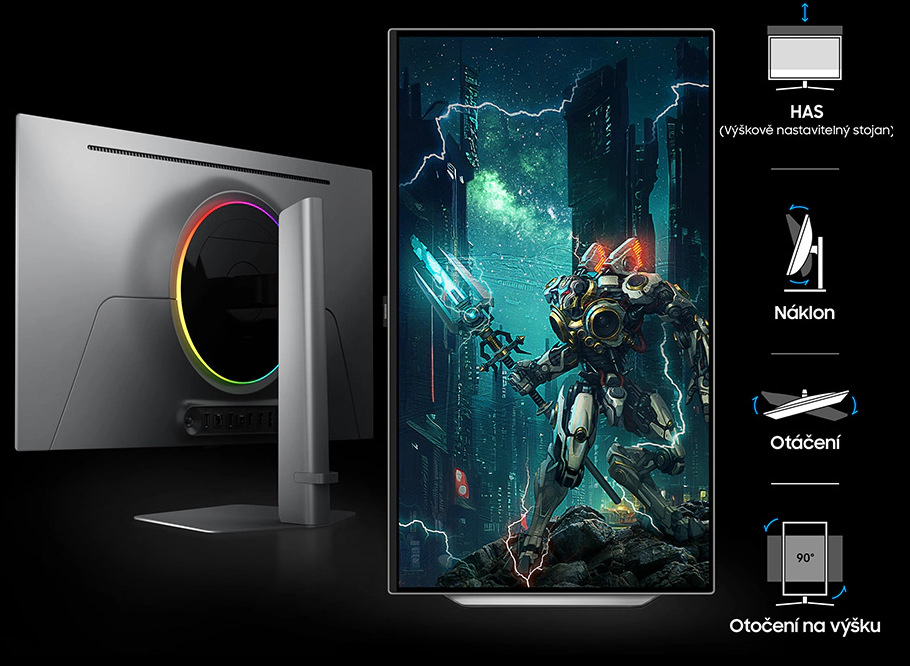 Herný monitor Samsung Odyssey OLED G6 G60SF strieborný