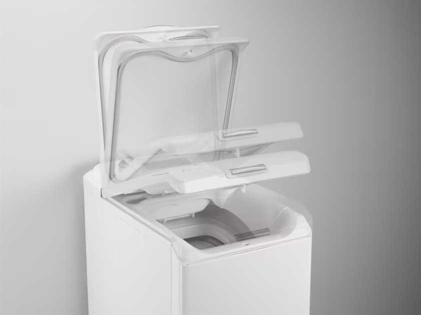 Práčka Electrolux SensiCare 600 EW6T5372C biela Veko práčky Electrolux s vrchným plnením v rôznych polohách.