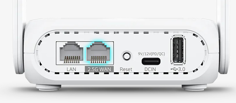 Router Asus RT-BE58 GO, WiFi 7, AiMesh biely Asus RT-BE58 GO má tiež 2,5 GB WAN