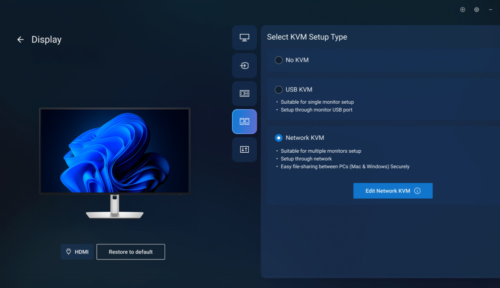 Dell UltraSharp U3226Q umožňuje detailné vyladenie pomocou softvéru Dell Display and Peripheral Manager