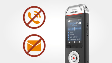 Diktafón Philips DVT2110 čierny/strieborný
