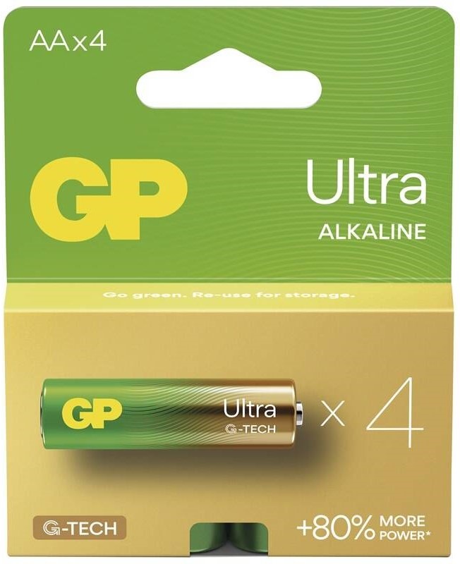 Batéria alkalická GP Ultra AA (LR6), 4 ks