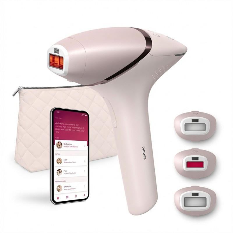 Philips Lumea Series 9900 BRI953/02 s mobilom, taštičkou as 3 nástavcami.