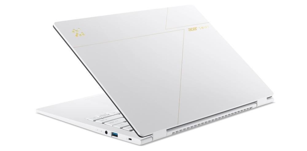 Notebook Acer Swift Edge 14 AI (SFE14-I51-75MG) biely Pootvorený notebook Acer Swift Edge 14 AI (SFE14-I51-75MG) zozadu