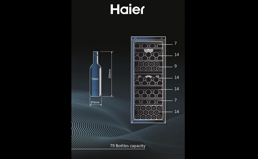 Vínotéka Haier HWS79GDG čierna