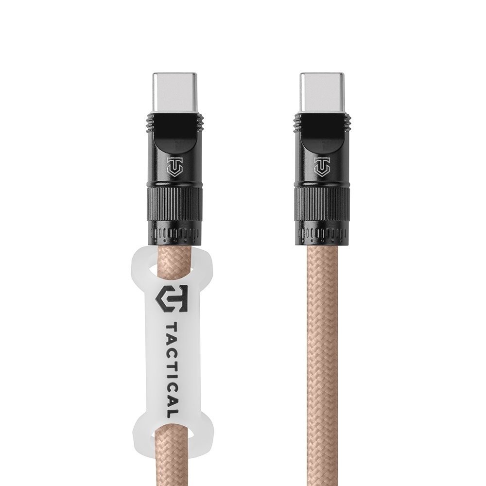 Kábel Tactical Wire Snake USB-C/USB-C 1,2m hnedý Nabíjacie koncovky USB-C pri popruhu Tactical Wire Snake USB-C/USB-C 1,2m - hnedý
