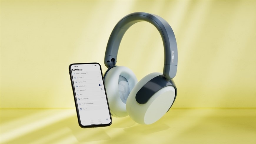 Slúchadlá Philips TAK5500AL a smartfón s mobilnou aplikáciou pre rodičov