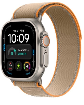 Chytré hodinky Apple Watch Ultra 4 GPS + Cellular 49 mm prírodný titán, pieskový trailový ťah - S/M