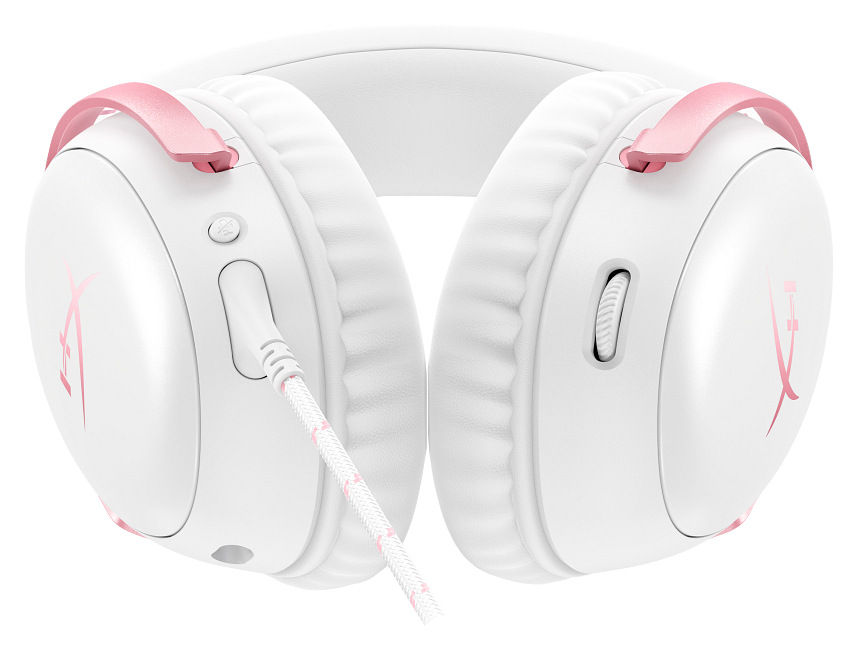 Headset HyperX Cloud III biely/ružový Headset HyperX Cloud III detail náušníkov