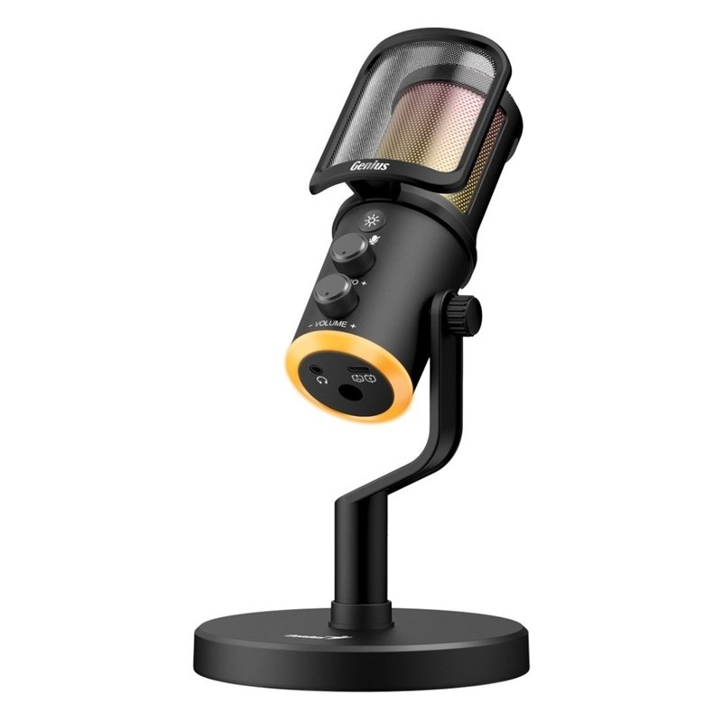 Mikrofón Genius MIC v čiernej farbe.
