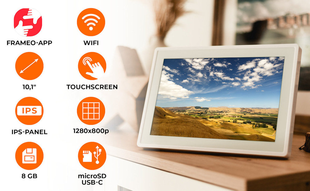 Elektronický fotorámček Rollei Smart Frame WiFi 100 čierny
