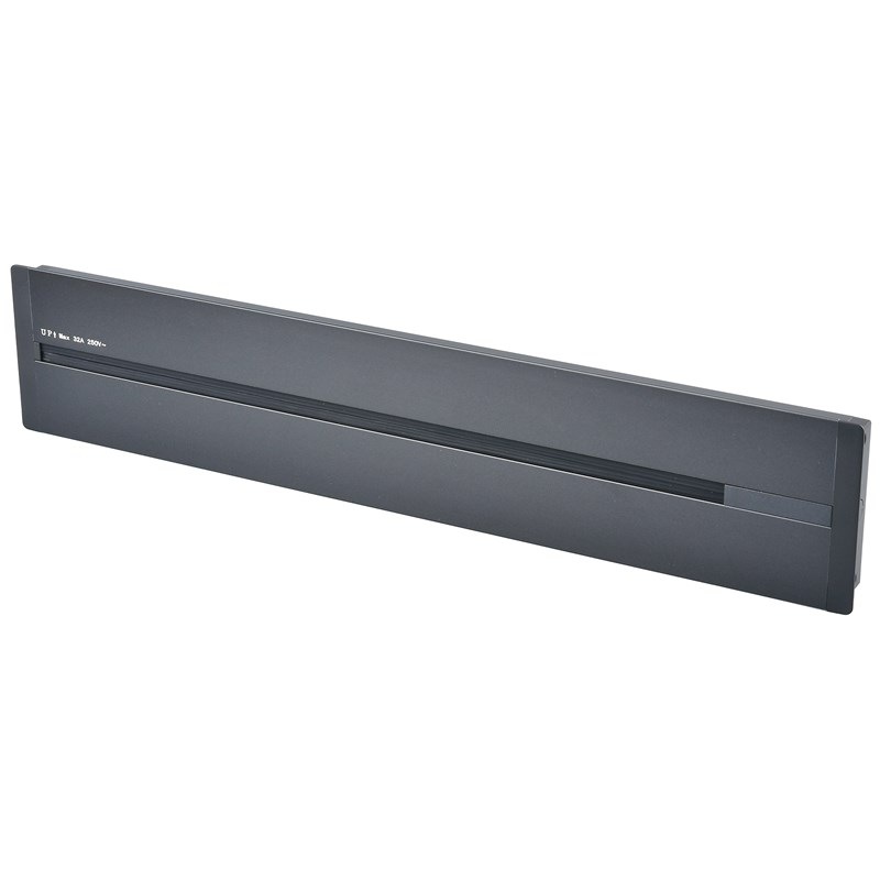 Zásuvková lišta Viking 40 cm, na 5 modulov, zápustná sivá