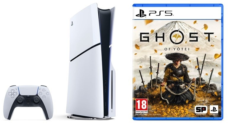 Sony PlayStation 5 (typ modelu – slim) – biela + Hra Sony PlayStation 5 Ghost of Yotei Standard Edition