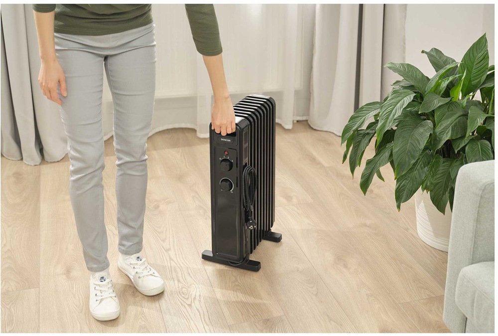 Olejový radiátor Sencor SOH 3509BK čierny Radiátor Sencor ponúka bezpečnú prevádzku