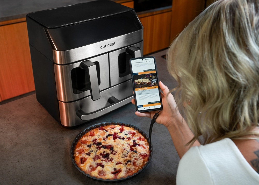 Fritéza teplovzdušná Concept FR9000 PIZZA TRIO 18,5 l čierna/nerez FR9000 Pizza Trio