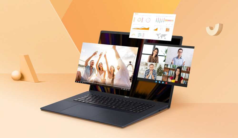 Notebook Asus Vivobook 18 modrý Otvorené aplikácie v notebooku Asus Vivobook 18 (M1807GA-S8004W)