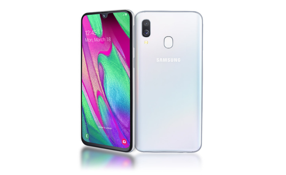 Mobilný telefón Samsung Galaxy A40 Dual SIM SK biely Mobilný telefón Samsung Galaxy A40 Dual SIM SK biely