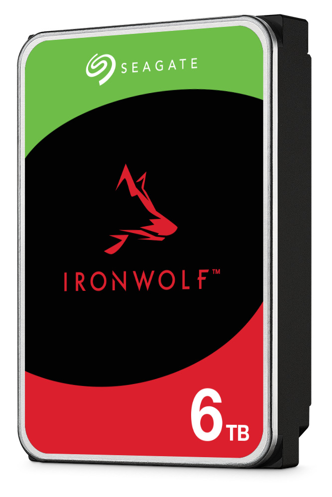 Pevný disk Seagate IronWolf 6TB v šedej farbe.