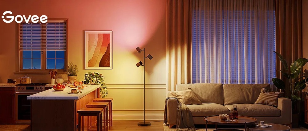 Stojacia lampa Govee Tree Lamp RGBICWW, Matter čierna