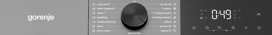 Práčka Gorenje G200 WG2PS74A2G Titanium ovládací panel práčky Gorenje WG2PS74A2G
