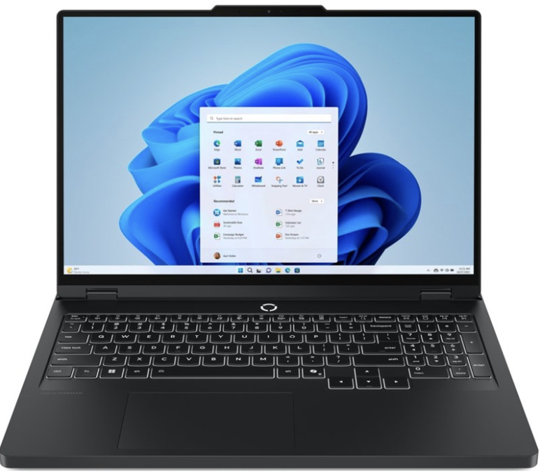 Čierny herný notebook Lenovo Legion Pro 5 16IAX10H s 16" OLED displejom a Windows 11 Home