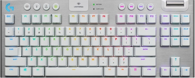 Klávesnica Logitech Gaming G915 TKL Lightspeed Tenkeyless RGB, Tactile, US biela