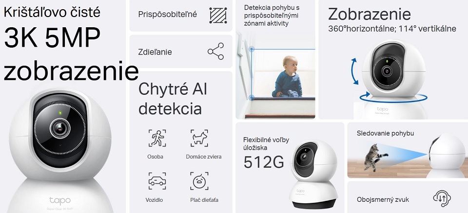 IP kamera TP-Link TC74 biela