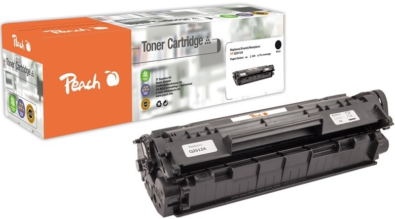 Čierny toner Peach HP 12A, Q2612A s výťažnosťou 2000 strán