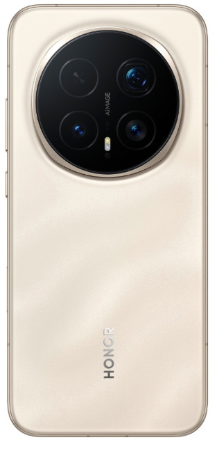 Mobilný telefón HONOR Magic8 Pro 5G 12 GB / 512 GB zlatý Zadná strana mobilného telefónu HONOR Magic8 Pro v zlatej farbe s kruhovým modulom fotoaparátu