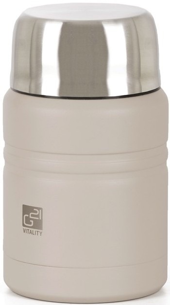 Jedálenská termoska G21 s objemom 500 ml v béžovom dizajne