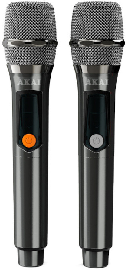 Prenosný reproduktor AKAI ABTSW-120 čierny AKAI ABTSW-120 dva bezdrôtové mikrofóny.