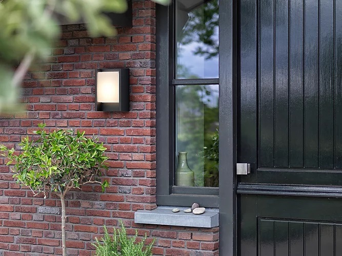 Nástenné svietidlo Philips Arbour, 2700 K antracitová farba Arbour UE WA 3.8W 27K AN HV 06