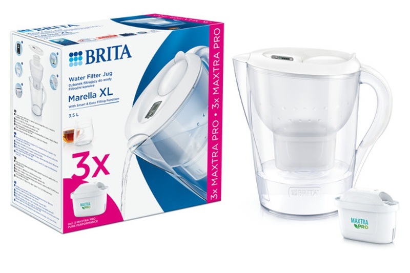 Filtrácia vody BRITA Marella XL 3,5 l + 3x MX Pro PO 2024 biela Filtrácia vody BRITA Marella XL 3,5 l + 3x MX Pro PO 2024 biela