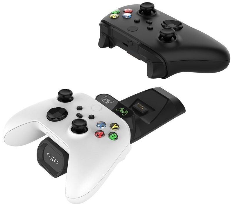Dokovacia stanica FIXED pre dva bezdrôtové ovládače Xbox Series S, X a One - čierna