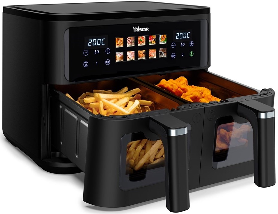 Fritéza teplovzdušná Tristar FR-9075 2x 4,5 l čierna Fritéza teplovzdušná Tristar FR-9075 2x 4,5 l čierna
