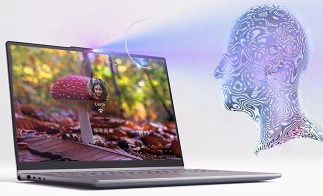 Notebook Lenovo IdeaPad 5 2-in-1 16AKP10 modrý Ilustrácie IR rozpoznávania tváre pri prihlasovaní do počítača Lenovo IdeaPad 5 2-in-1 16AKP10