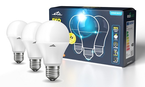 LED žiarovka ETA EKO LEDka klasik 11W, E27, teplá biela, 3ks Žiarovka ETAA60W11WW3P, teplé biele svetlo