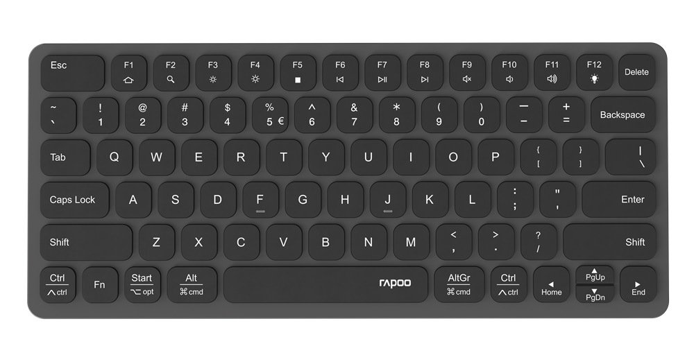 Klávesnica Rapoo UCK-6001 s USB-C multiport hubem 8v1, CZ/SK layout sivá