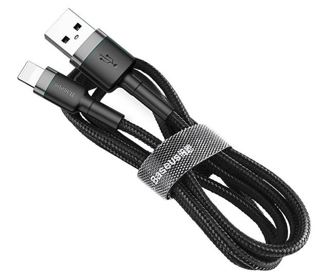 Kábel Baseus Cafule USB/Lightning, 1m čierny/sivý Kábel Baseus Cafule USB/Lightning, 1m čierny/sivý