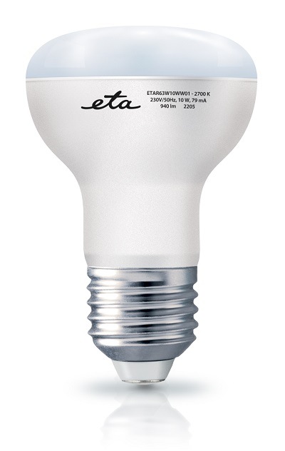 LED žiarovka ETA EKO LEDka reflektor 10W, E27, teplá biela žárovka ETAR63W10WW01 LED