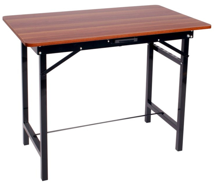 Pracovný skladací stôl Extol Craft 956075 s MDF doskou v dekore dreva a kovovou konštrukciou