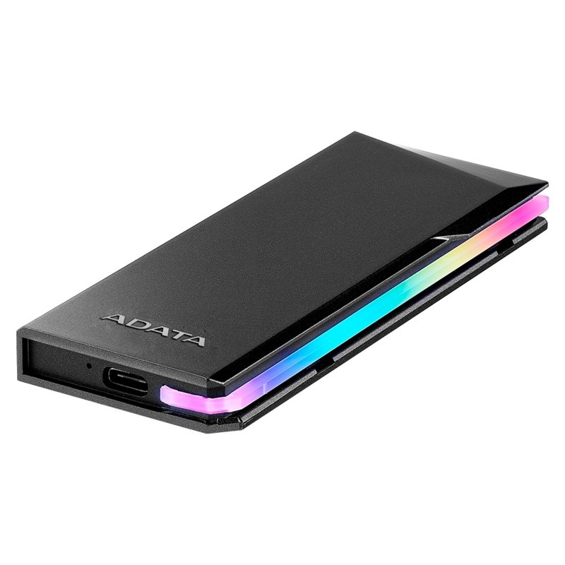 Externý rámček ADATA EC700G M.2, USB-C 3.2 Gen 2, RGB - čierny