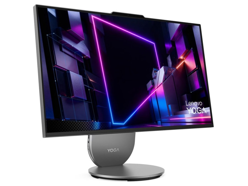 PC all in-one Lenovo Yoga AIO 27IPH11 sivý AIO PC Lenovo Yoga AIO 27IPH11 27" spredu otočený doprava