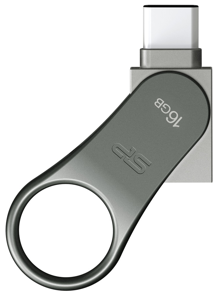 USB flashdisk Silicon Power Mobile C80 16 GB strieborný