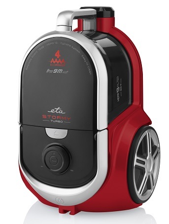 Bezvreckový podlahový vysávač ETA Stormy turbo 3517 90000, čierna
