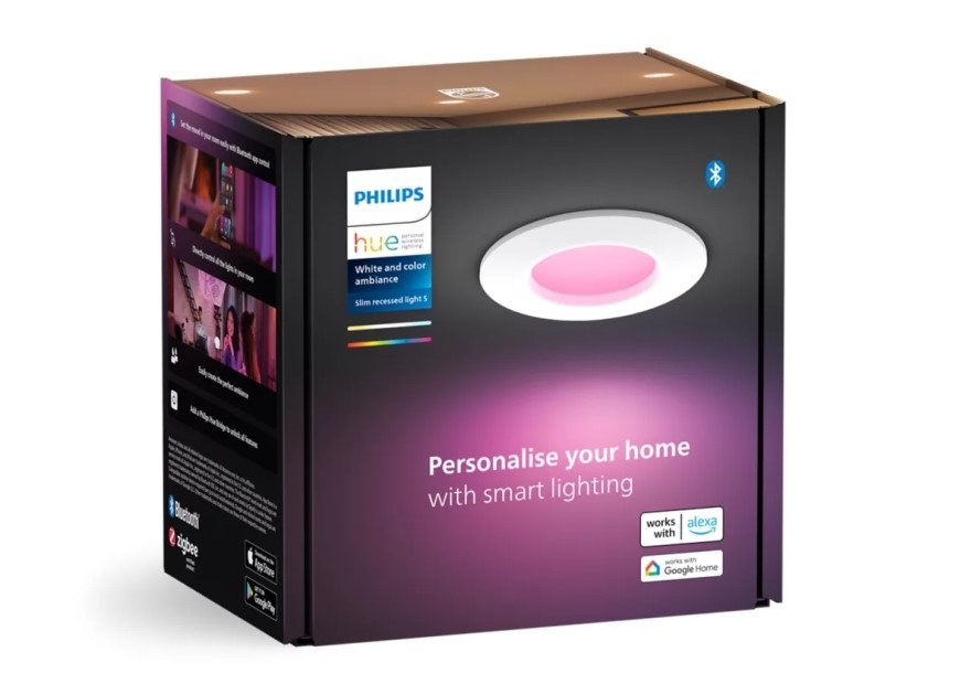 Vstavané svietidlo Philips Hue Slim downlight S (90mm) biele Vstavané svietidlo Philips Hue Slim downlight S (90mm) - biele