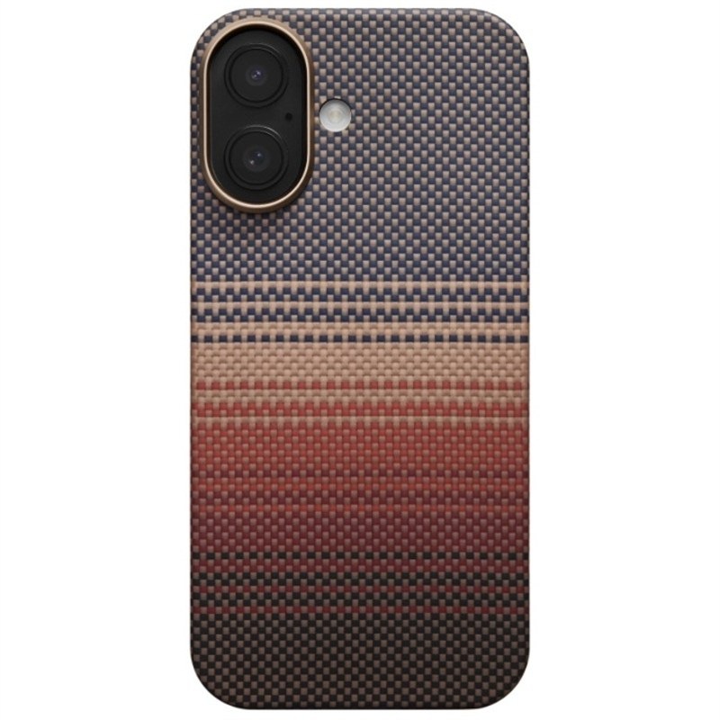 Kryt na mobil Pitaka Ultra-Slim Sunset na Apple iPhone Air - hnedý/oranžový