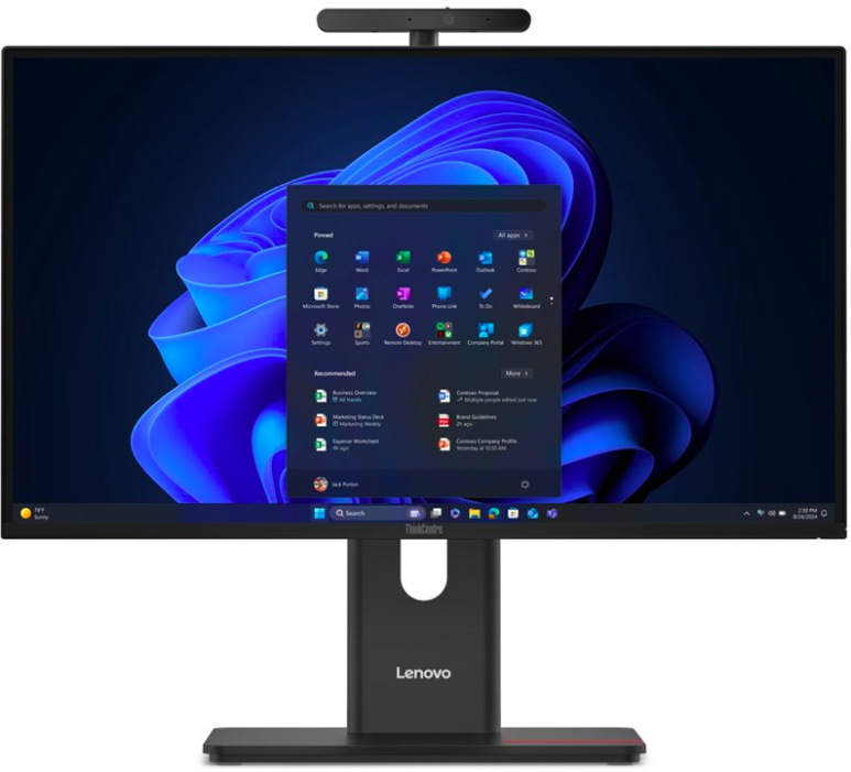 All In One počítač Lenovo ThinkCentre M90a Gen 6 23,8 palca s Windows 11 Pro, čierny